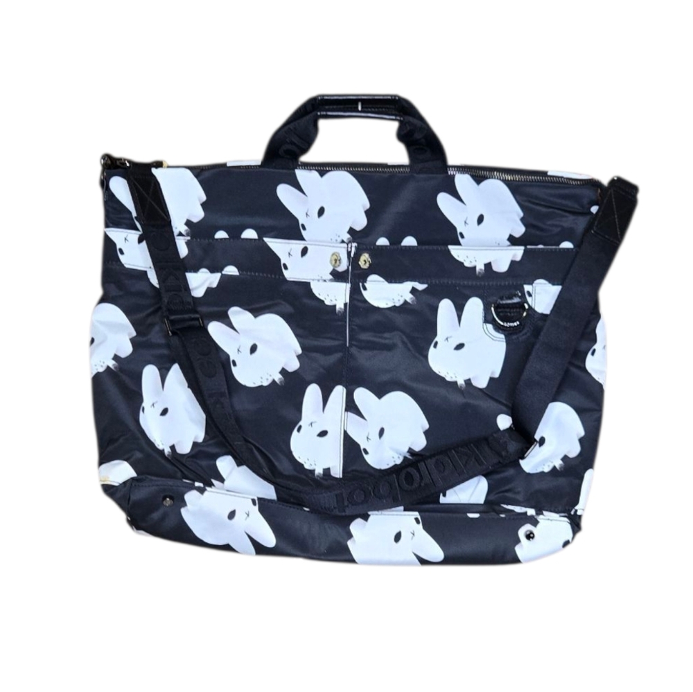 KIDROBOT x Kozik Smorkin Labbit Photo Pop Black Aviator Messenger Shoulder Bag‎